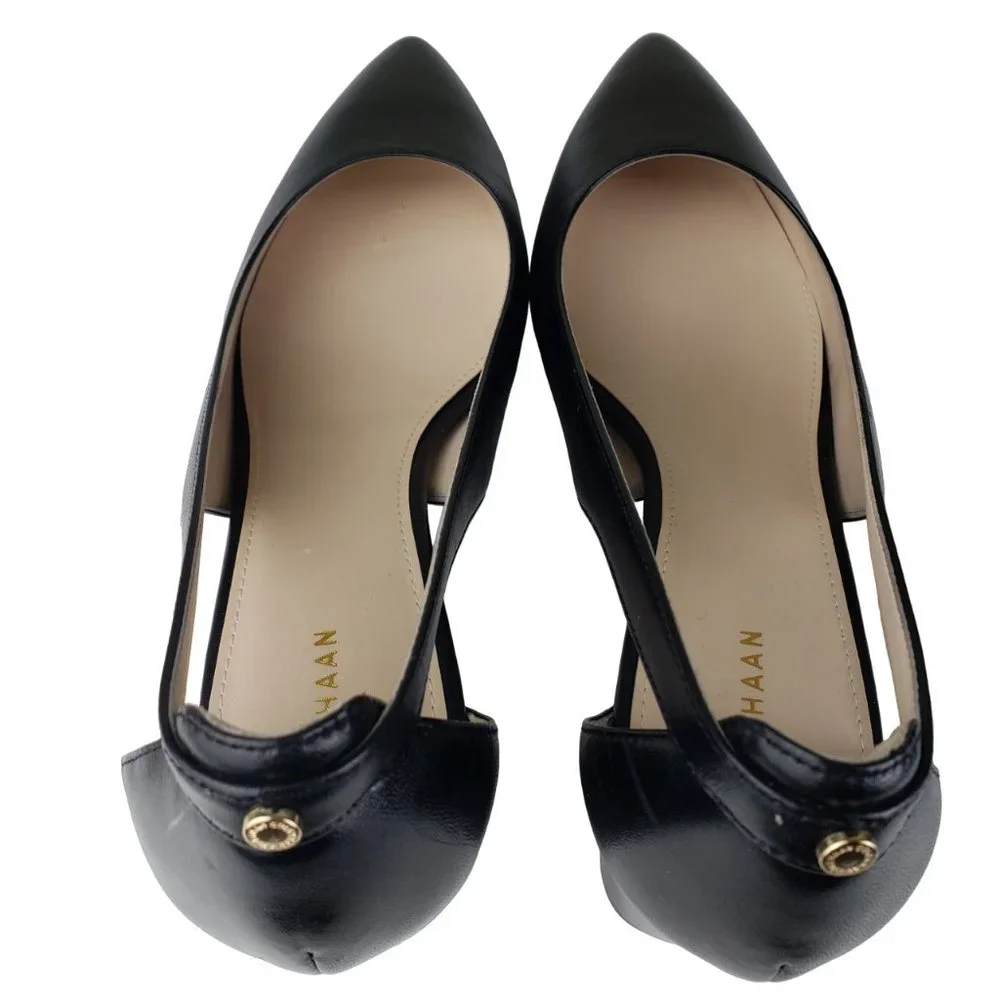 Cole Haan Emilee Black Leather Cutout Pump 9B Excellent Condition - Picture 4 of 16